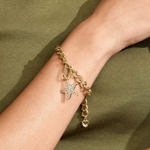 Pilgrim Starfish Pendant Charm, Gold