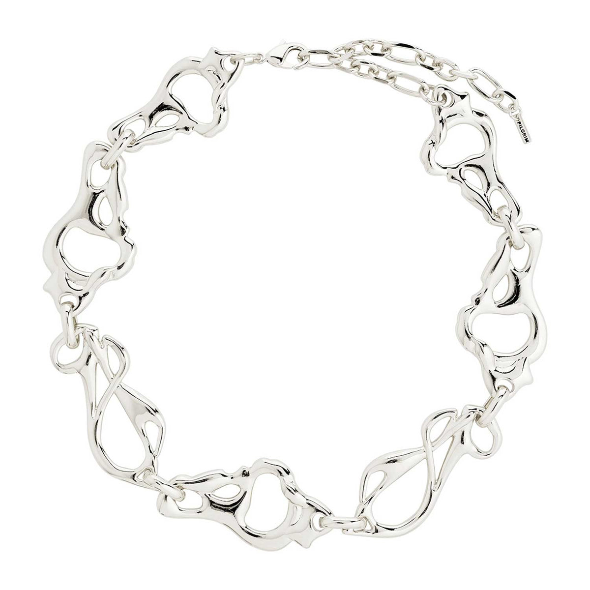 Pilgrim Starlight Bold Statement Necklace, Silver
