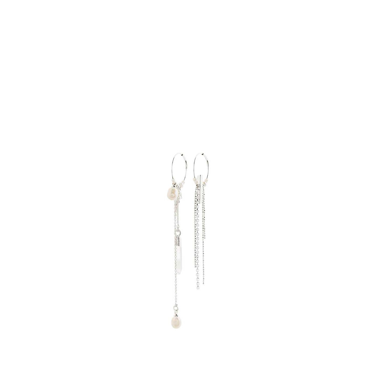 Pilgrim Starlight Hoop Earrings, Silver