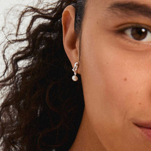 Pilgrim Starlight Pearl Earrings, Silver