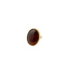 Pilgrim Still Adjustable Ring, Gold & Earth Brown