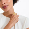 Pilgrim Still Adjustable Ring, Silver & Yellow