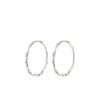 Pilgrim Sun Large Hoop Earrings, Silver
