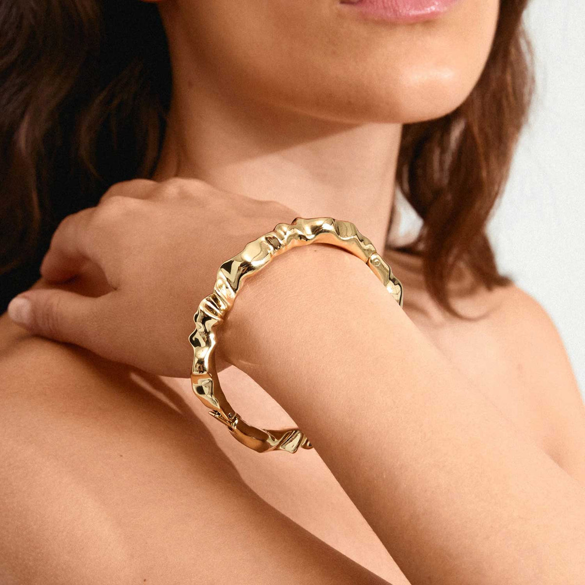 Pilgrim Sunset Bangle, Gold