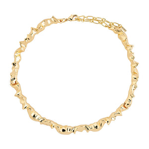 Pilgrim Sunset Statement Necklace, Gold