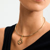 Charm curl pendant gold