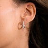 TATUM medium hoops silverplated