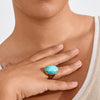 Pilgrim Thalen Turquoise Adjustable Ring, Gold
