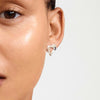 Pilgrim Tide Heart Earrings, Silver