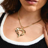 Pilgrim Tide Heart Pendant Necklace, Gold