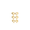 Pilgrim Tide Heart Statement Earrings, Gold