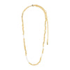 Pilgrim Tide Pearl Necklace, Gold