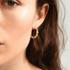 Pilgrim Tide Wave Hoop Earrings, Gold