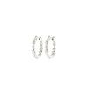 Pilgrim Tide Wave Hoop Earrings, Silver