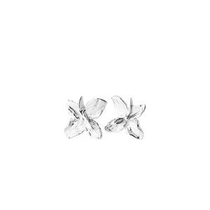 Pilgrim Trace Flower Earrings, Silver