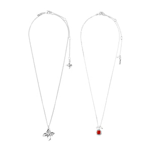 Pilgrim Trace Set of 2 Layering Necklaces, Silver