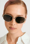 Pilgrim Trude Sunglasses, Silver & Brown