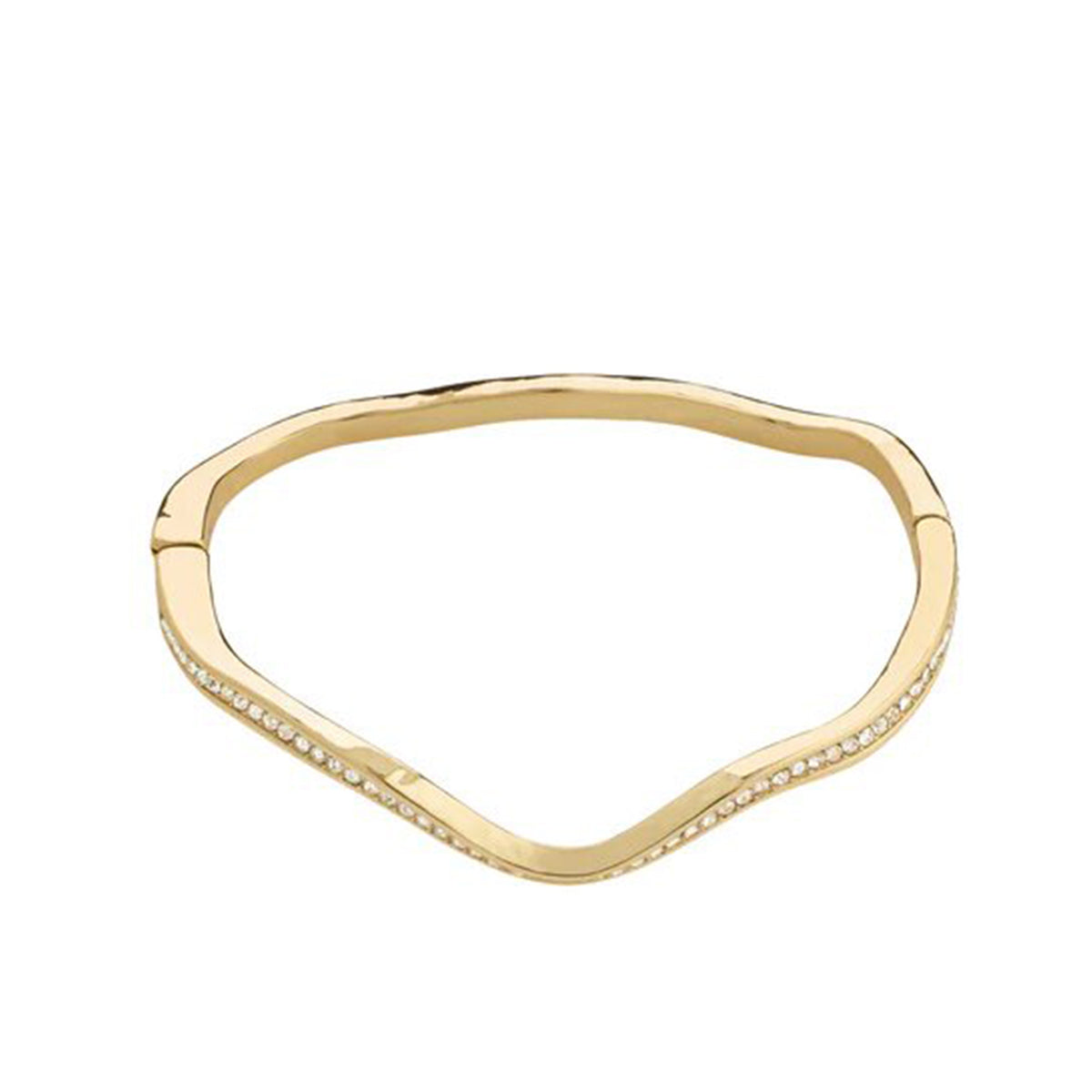 Pilgrim True Wavy CZ Bangle, Gold