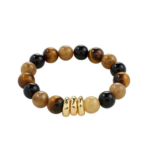 UNFOLD bracelet goldplated/brown