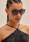 Pilgrim Vanille Wayfarer Sunglasses, Black