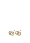 Pilgrim Victoria Interlocking Circles Earrings, Gold