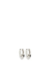 Pilgrim Wave Chunky Heart Hoops, Silver