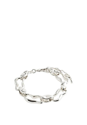 Pilgrim Wave Wavy Link Bracelet, Silver