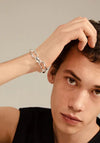 Pilgrim Wave Wavy Link Bracelet, Silver
