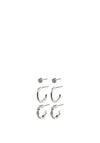 Pilgrim Winny Hoops & Studs Earrings Giftset, Silver