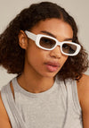 Pilgrim Yansel Rectangular Sunglasses, White