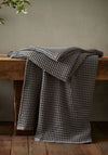 Pineapple Elephant Jaipur Chunky Waffle Cotton Throw, Grey