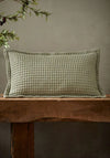 Pineapple Elephant Jaipur Chunky Waffle Cotton 50x30cm Cushion, Sage Green