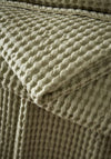 Pineapple Elephant Jaipur Chunky Waffle Cotton Throw, Sage Green