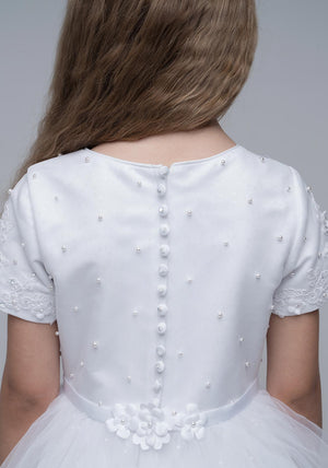 Paula’s Communion PJ18SP Communion Dress, White