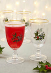Portmeirion The Holly and The Ivy Set of 4 Goblet Glasses