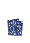 Posh and Dandy Geometric Tie & Pocket Square, Blue Multi