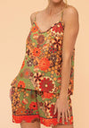 Powder 70s Kaleidoscope Cami Pyjamas, Sage
