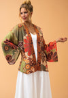 Powder 70s Kaleidoscope Floral Kimono Jacket, Sage
