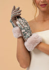 Powder Bernadette Opulent Flourishes Gloves, Olive