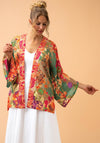 Powder Birds and Blooms Kimono Jacket, Sage