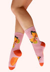 Powder Butterflies In Rose Ankle Socks, Pink