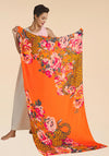 Powder Climbing Leopard Scarf, Tangerine