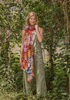 Powder Climbing Leopard Scarf, Tangerine