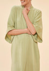 Powder Cotton Retreat Gown, Olive