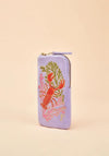 Powder Embroidered Lobster Buddies Velvet Sunglasses Pouch, Lavender