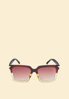Powder Fallon Ombre Sunglasses, Mahogany & Nude