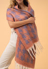 Powder Harper Cosy Scarf, Coral & Lavender