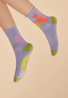 Powder Lobster Buddies Ankle Socks, Lavender