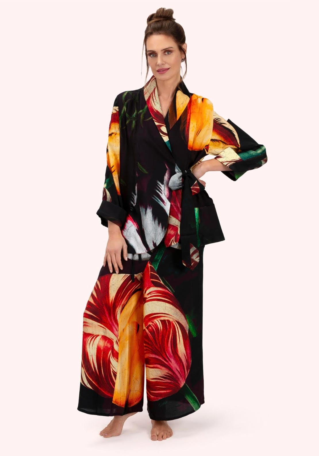 Powder Midnight Posy Luxury Printed Co-Ord, Multi