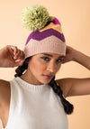 Powder Nora Bobble Hat, Taupe Mix